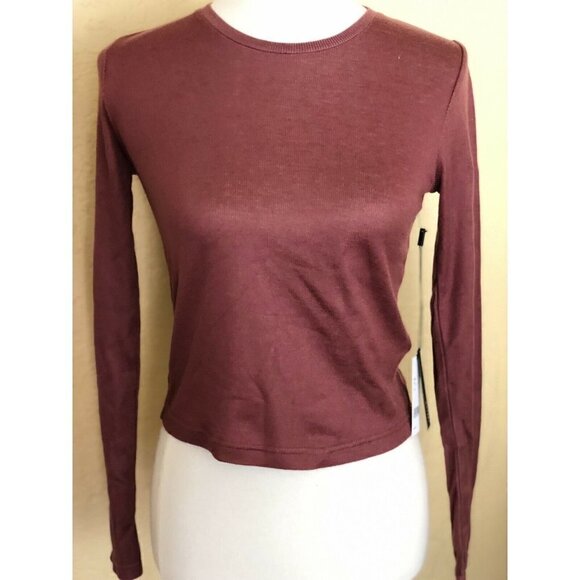 J Brand Women's Carolina Knit Long-sleeve Crop Tee Top Blair Size XS JB002253 - Picture 10 of 11